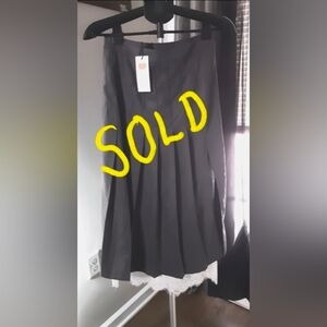 *SUMMER CLEARANCE NWT CIDER GRAY PLEATED SKIRT W/ WHITE LACE PRETTICOAT SZ SMALL